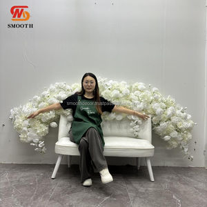 Hilera de Flores Artificiales de Seda de Tacto Real SMOOTH para Boda, Diseño Asimétrico Irregular, Tamaño de 0.5-2.4m, Color Personalizado Disponible - Product Image 5