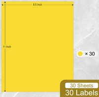 Étiquettes adhésives pleine page fluorescentes néon 8,5x11 pouces avec code-barres, adhésif puissant, écologiques, sans BPA, pour bureau et maison