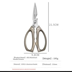 Forbici da Cucina Tedesche in Acciaio al Titanio, Multiuso, Rinforzate per Tagliare Ossa di Pollo, Anatra, Oca e Alimenti, Confezione Multipla - Product Image 4