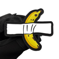 Siap Kirim Patch Karet 3D PVC Lucu Bentuk Pisang untuk Semangat, Cocok untuk Tas Ransel Taktis dan Topi