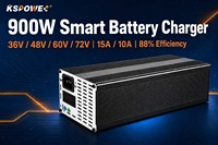 Chargeur de batterie LiFePO4 OEM 48V 15A, chargeur intelligent étanche rapide 58.4V pour batterie lithium-ion de voiturette de golf