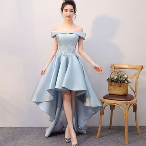 Abiti <span class=keywords><strong>da</strong></span> Sera di Lusso in Raso per Donne, Corti Davanti e Lunghi Dietro, <span class=keywords><strong>Vestito</strong></span> Lungo <span class=keywords><strong>da</strong></span> Damigella Aderente, Taglia 3XL per Compleanno Adulti - Product Image 3