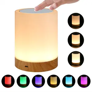 3w recarregável controle de toque rgb luz noturna de ambiente rgb luz de noite inteligente