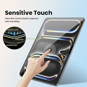 Protection d'écran en verre trempé personnalisée ODM pour iPad Air 11 pouces Pro 12,9 pouces, anti-rayures, dureté 9H, bord 2.5D, protection pour tablette PC - Product Image 5