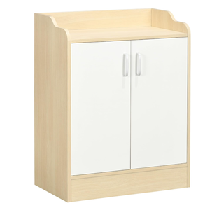 신발 보관함, 복도, 거실용 신발 9 켤레를 위한 조절 가능한 <span class=keywords><strong>3</strong></span> 선반이 있는 <span class=keywords><strong>2</strong></span> 도어 신발 찬장 - Product Image 1