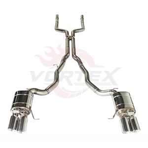 Système d'échappement Catback Vortex en acier inoxydable SS304 pour BMW Série 6 F06 F12 640i 650i avec X-Pipe Crossover et double silencieux à quatre sorties Mod U - Product Image 1