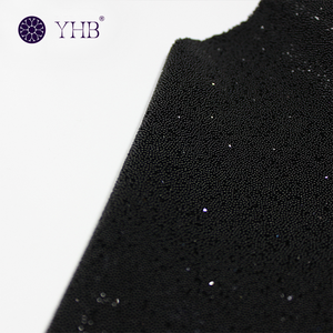 Tissu en strass de haute qualité, personnalisé en usine, entièrement recouvert de strass argentés scintillants et brillants - Product Image 2