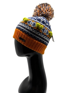 Garantía de calidad 72% Acrílico 28% Lana Gorro para adultos Gorro hecho a mano Sombreros con orejas - Product Image 5