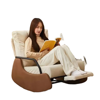 Fauteuil inclinable manuel moderne et écologique avec housse amovible en tissu durable, fauteuil à bascule, chaise longue