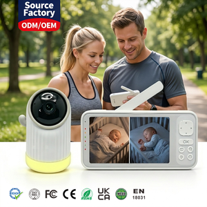 OEM ODM 5 Inch IPS Screen Video Baby Monitor Pan Tilt Zoom <b>Camera</b> Two Way Audio 1000ft Wireless Infants Monitor for Retailer - Product Image 1