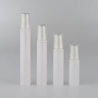 Recharge Écologique 5Ml 10Ml 15Ml 20Ml Voyage en Stock PET Blanc Lotion Crème Yeux Airless Pompe Bouteille