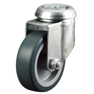 Fabrik 3 Zoll Industrie-Roller Drehbogenbohrer Loch Ruder Kunststoff Einkaufswagen Räder - Product Image 1