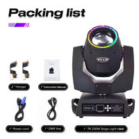 Professioneller 230W Beam Moving Head Scheinwerfer DMX512 14 Farben + Weiß IP20 Hoher CRI 95 Bühnenbeleuchtung für Nachtclub Bar DJ