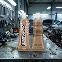 Scellant en silicone RTV résistant aux hautes températures, imperméable et résistant à l'huile pour voiture, durcissement en 24 heures, résistance à la traction de 1,0 MPa, 300 %