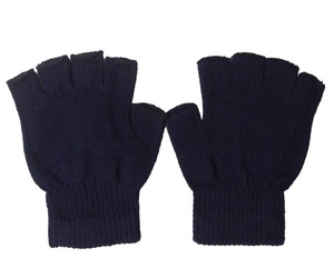 ถุงมือไหมพรมสีดำปักโลโก้แบบพกพาทันสมัย ครึ่งนิ้ว สำหรับกิจกรรมส่งเสริมการขาย - Product Image 5