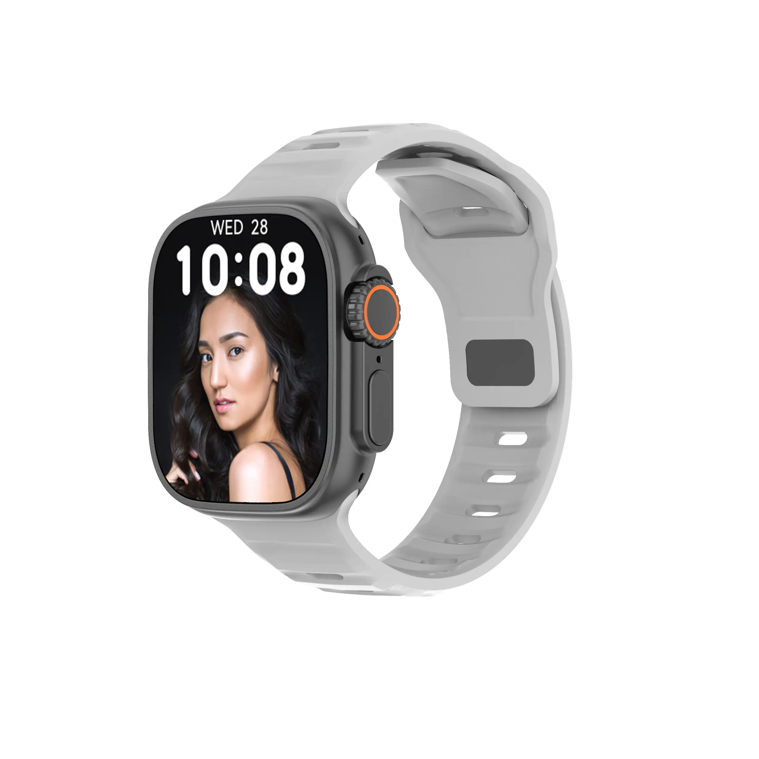 Kadınlar erkekler için Smartwatch spor dokunmatik ekran kalp hızı kan basıncı uyku monitör IP68 su geçirmez Iphone Android