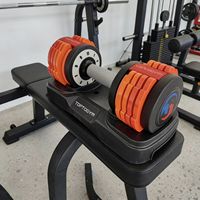 En stock : Équipement de fitness, ensemble de poids de gym, haltères réglables pour la musculation, haltères réglables personnalisés
