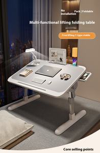 높이 조절 MDF 접이식 테이블 소형 접이식 리프트 침대 기숙사 책상 - Product Image 4