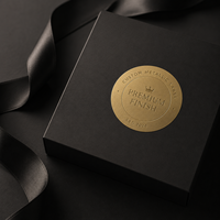 Autocollants personnalisés en or mat gaufré, étiquettes de logo métalliques de qualité supérieure pour boîtes cadeaux de luxe et emballages de marque