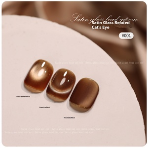 Kit de Manucure DIY Populaire Français UV Gel Magnétique Effet Cristal Blanc Clair de Lune, Technique Œil de Chat, Perles de Verre Soie Satinée pour Nail Art Gratuit - Product Image 6