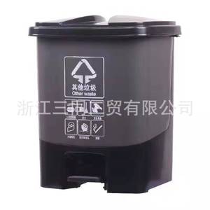 Poubelle domestique à pédale à bande unique 16L 20L, bac à déchets recyclables vert pour usage intérieur - Product Image 2