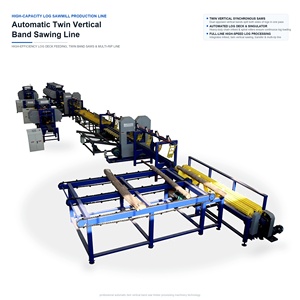 Twin Vertical <b>Log</b> Saw Machine for Parallel Timber <b>Cutting</b> and Sawmill Processing - Product Image 1