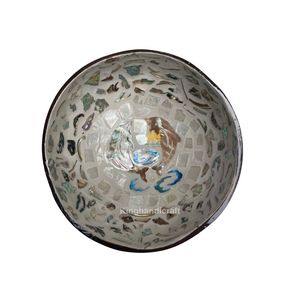 Hot Selling New Design Coconut Shell Bowl Inlaid Pearl <b>Tableware</b> Utensil Handicraft for Daily Use from Vietnam - Product Image 4