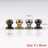 Boutons Sam Brown à visser, clous à tête ronde, rivets, accessoires de quincaillerie pour le cuir