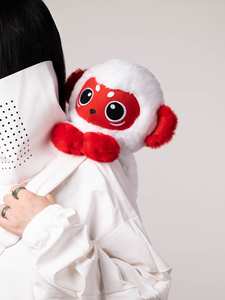 OUYU סדרת המיתולוגיה הסינית תיק גב קטיפה מתנות יצירתיות תיק צעצוע לבן קוף לבן צעצוע ממולא - Product Image 2