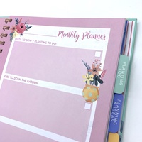 Journal de Jardin Floral Vibrant - Carnet à spirale avec bande élastique pour les passionnés de jardinage et les amoureux des plantes