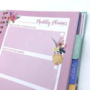 Journal de jardin floral vibrant-Cahier à spirale avec bande élastique pour les amateurs de jardinage et les amateurs de plantes - Product Image 3