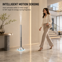 Diffuseur de parfum commercial de type tour, machine d'aromathérapie aux huiles essentielles pour hôtels avec contrôle Bluetooth et haut-parleur