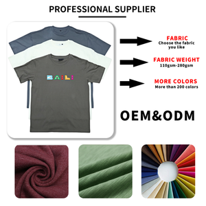 T-shirt vierge épais de haute qualité pour homme, 100 % coton, personnalisable pour l'été, service OEM unisexe - Product Image 4