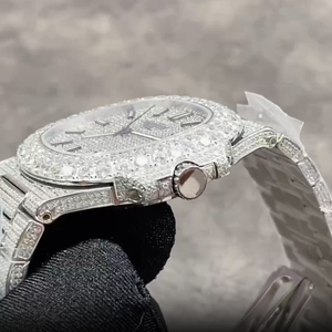 Vente en gros montres mécaniques automatiques personnalisées montre moissanite VVS en acier inoxydable testeur de diamants passé livraison rapide usine - Product Image 3