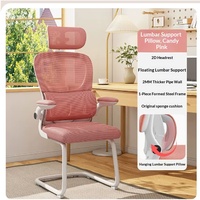 Chaise de bureau ergonomique en maille avec dossier incurvé, accoudoirs rotatifs, design de luxe léger, confortable pour une utilisation prolongée, idéale pour étudiants et bureaux