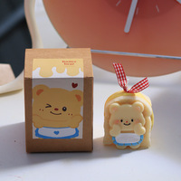 Boîte-cadeau faite à la main de bougie de cire de soja parfumée au beurre d'ours au fromage pour la Saint-Valentin Souvenirs d'anniversaire pour les couples de copines