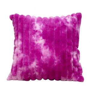 Housse de coussin décorative en fausse fourrure de lapin rayée, double face, super douce, pour l'hiver, décoration d'intérieur, peluche confortable - Product Image 4