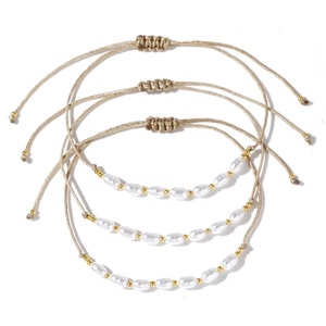 Go2boho Bracelet de perles tissées à la main Simple Lumière Luxe Nouveau Style Couleur Ligne <span class=keywords><strong>Millet</strong></span> Imitation Géométrique Perle Pierre Principale - Product Image 6