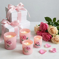 Meilleures ventes : Bougeoirs cylindriques en verre givré à motif de roses roses, accents de décoration pour la maison, pour mariages et fêtes