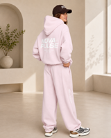 Sweat à capuche polaire épais et décontracté pour femme, coupe oversize, personnalisable, chaud et confortable, idéal pour ensemble de survêtement – Vente en gros