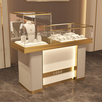 Nouvelles vitrines de présentation de bijoux au design simple pour magasin de bijoux, présentoir mural en verre, présentoir de bijoux personnalisé pour magasin
