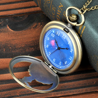 WJ-10955 Jam Saku Vintage Motif Bintang Langit Pangeran Kecil dengan Syal Merah Mewah