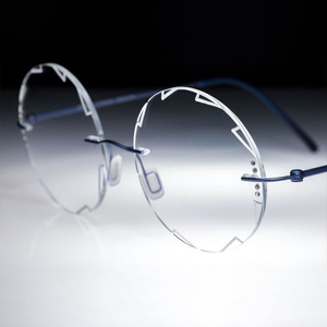 Tùy Chỉnh Vòng Không Có Vành Retro Kính Quang Học Thời Trang Hình Bầu Dục Phụ Nữ Cổ Điển Người Đàn Ông Kim Loại Khung Kính Mắt - Product Image 1