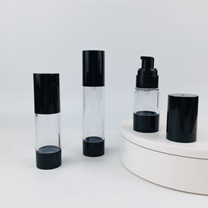 ขวดปั๊มสุญญากาศใสขนาด30มล. 1ออนซ์สำหรับการดูแลผิวเซรั่มครีมทาหน้ารองพื้นมีสีขาวหรือสีดำ - Product Image 5