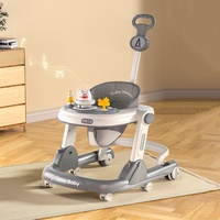 Trotteur Bébé Pliable Facile à Utiliser, Coussin Confortable, Poussette Multifonctionnelle avec Musique et Lumières, Châssis en Plastique – Vente Flash