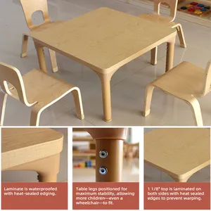 XIHA Preschool Daycare Furniture School Kids Montessori Kindergarten Furniture Table And Chair Set Daycare Supplies Best Service