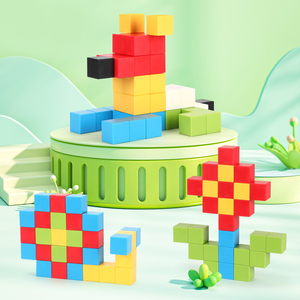 Set di Costruzioni Magnetiche Best-Seller 2026 OEM, Cubi Quadrati Fai-da-te da 2,5 cm per Bambini Creativi, Gioco Magnetico Stile <span class=keywords><strong>Minecraft</strong></span> - Product Image 1