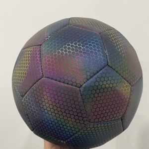 Balones de Fútbol de Cuero Reflectantes de Alta Calidad Directo de Fábrica, Talla 5, PU Termosellado para Partidos, Hechos con Materiales de PVC, Goma y TPU - Product Image 5