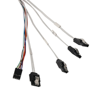 Cable Mini SAS SFF-8643 a 4 Puertos SFF-8482 con Conector Molex de 4 Pines, Blindaje Trenzado y Cubierta de PVC para Disco Duro de Computadora