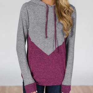 เสื้อฮู้ดดี้ลำลองผู้หญิงแบบสั่งทำพิเศษ OEM ทรงยาว พิมพ์ลายบล็อกสี ปักลาย ดีไซน์สำหรับผู้ใหญ่ ผ้าฝ้าย 100% ไซส์ใหญ่ - Product Image 1